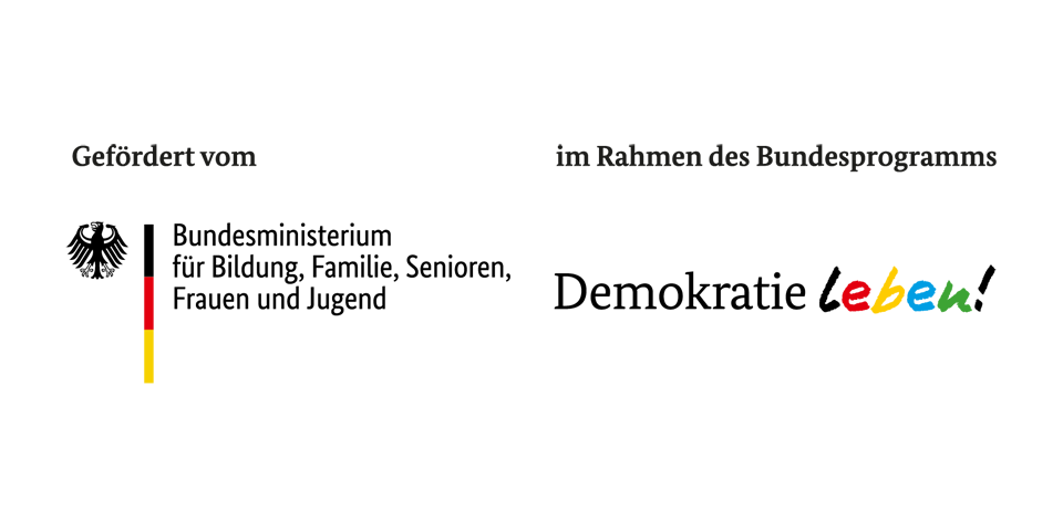 Logo - Bundesministerium f&uuml;r Bildung, Familie, Senioren, Frauen und Jugend - Demokratie leben